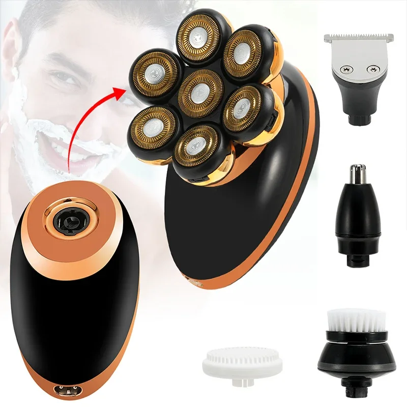 New Shaver For Men 7D Independently 7 Cutter Floating Head Rechargeable Waterproof Electric Razor Multifunction Trimmer For Men 2