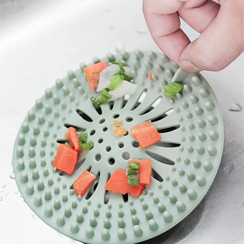 Bathroom Sewer Hair Strainer Kitchen Sink Sink Anti-Odor Clogging Silicone Anti-Hair Floor Drain Cover sink filter,sink strainer,shower drain catcher,hair drain catcher,silicone floor drain cover,floor drain cover,hair drain filter,floor drain filter,floor drain hair filter,floor drain hair catcher,drain hair catcher