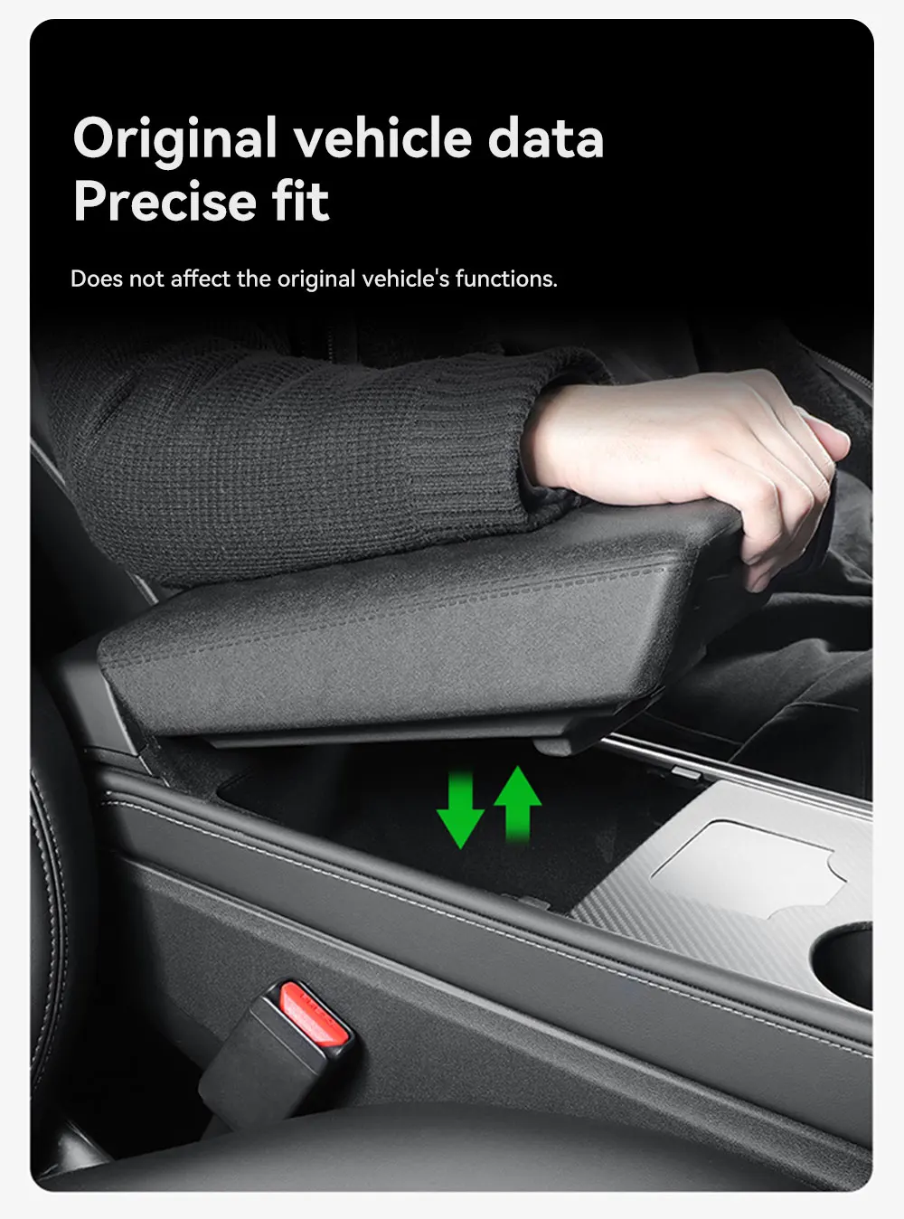 YZ Für Tesla Model Y Juniper 3 Highland Mittelarmlehnenabdeckung Schutz Soft Pad Case TPE Auto Interieur 2026 Zubehör – Detail 4