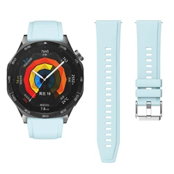 Official Silicone Sport Strap Band for Smartwatch - 18mm/22mm Bracelet Wristbands (Ice Crystal Blue)