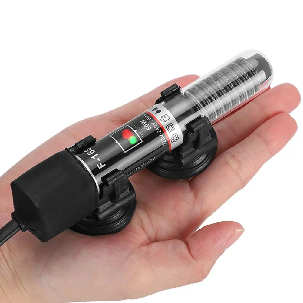 Aquarium Heater 25W/50W Constant Temperature Warmer with Thermometer and Suction Cup-Fish Tank Heating Rod