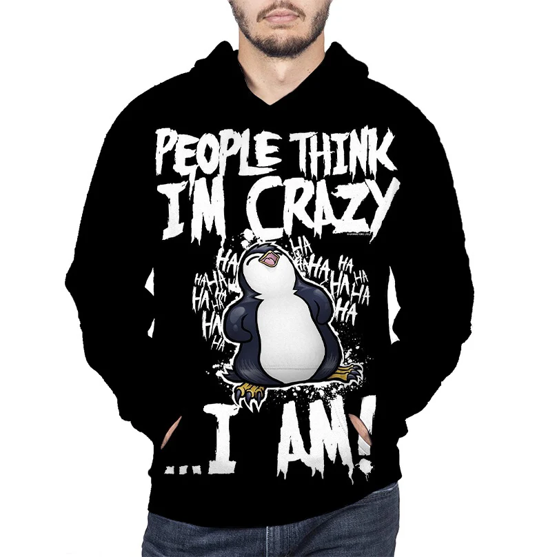 Funny Penguin 3D Print Hoodie Pullover
