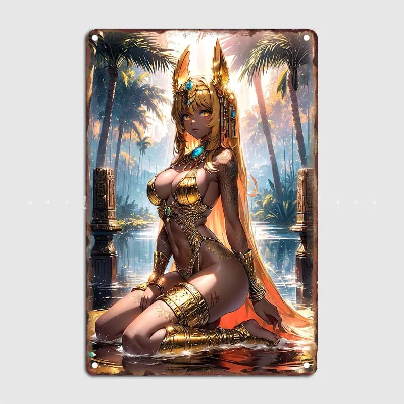 

Anime Sexy Cleopatra Metal Signs Customized Art Mural Home Decoration for Boys and Girls Vintage Wall Decor Poster Room Items