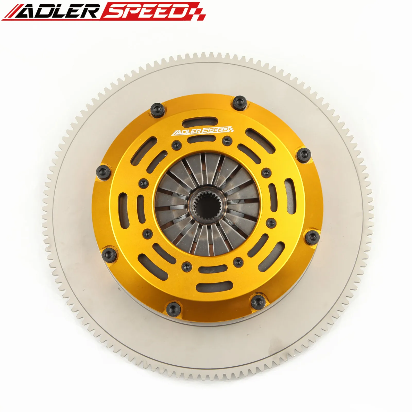 A+ ADLERSPEED 7.25인치(185mm) 레이스 트윈 디스크 클러치 키트 + 플라이휠 (07-20년식 닛산 350Z 370Z 인피니티 G35 G37 용)
