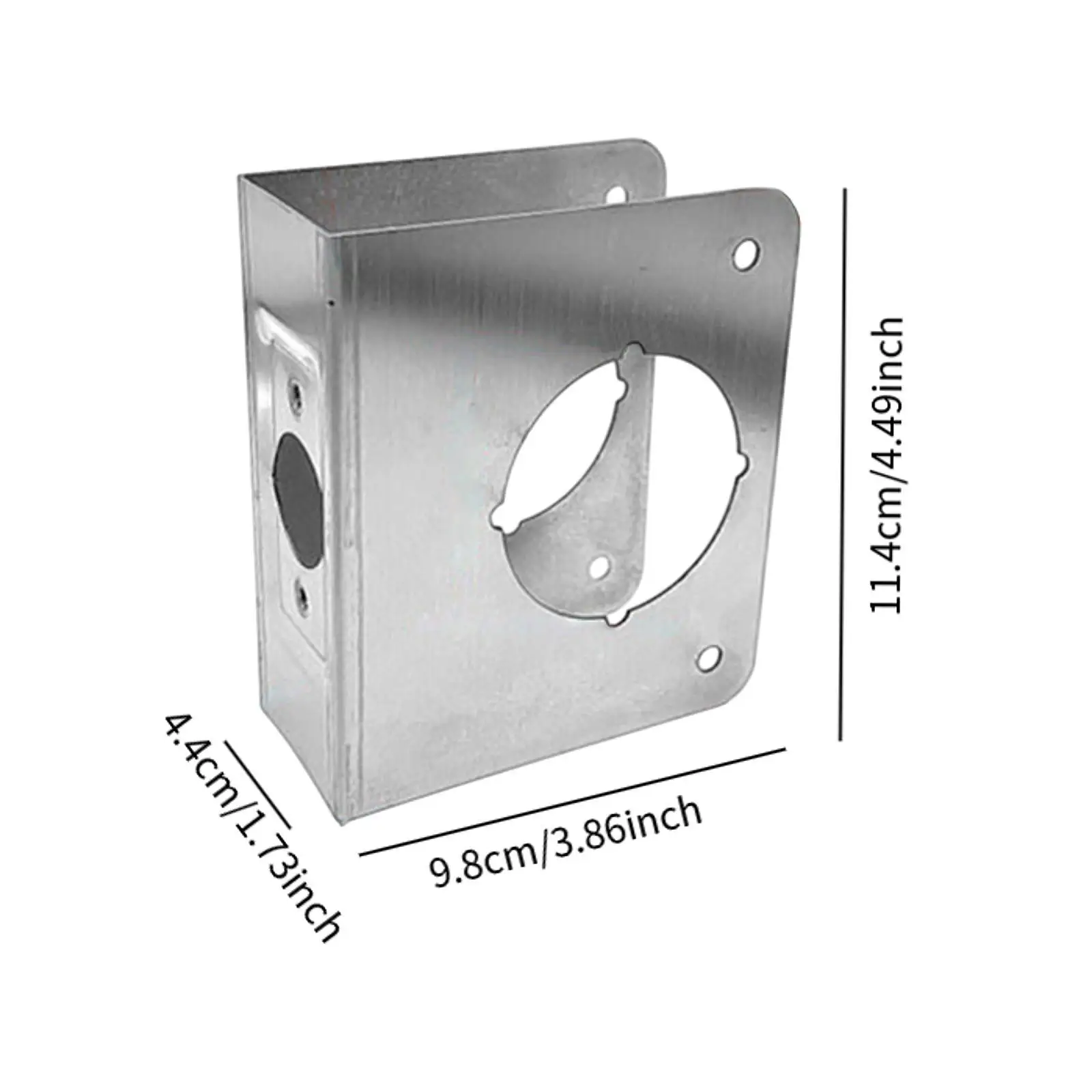 Lock and Door Reinforcer Home Security Door Lock Plate Reinforce Repair Easy to Install 2-1/8" Single Bore, 2-3/8" Backset