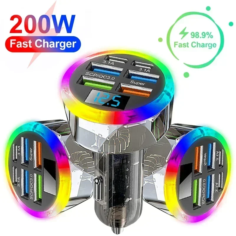 Car Charger Fast Charging 6 Ports
