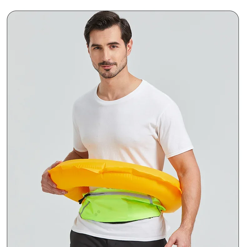 Fishing Belts Portable Inflatable Life Jacket Belt Inflatable Life Jacket Belt Adult Fishing Life Jacket Waist Belt Automatic Inflatable Life Buoyancy Portable Professional Fishing Lure Equipment