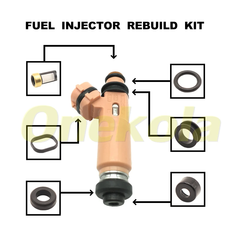 

Fuel Injector Service Repair Kit Filters Orings Seals Grommets for 2004-2010 Toyota Highlander 3.3L V6 #23250-20030