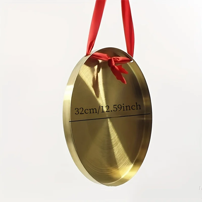 32cm/12.59inch Chinese New Year Ethnic Percussion Instrument Copper Flood Warning Opening