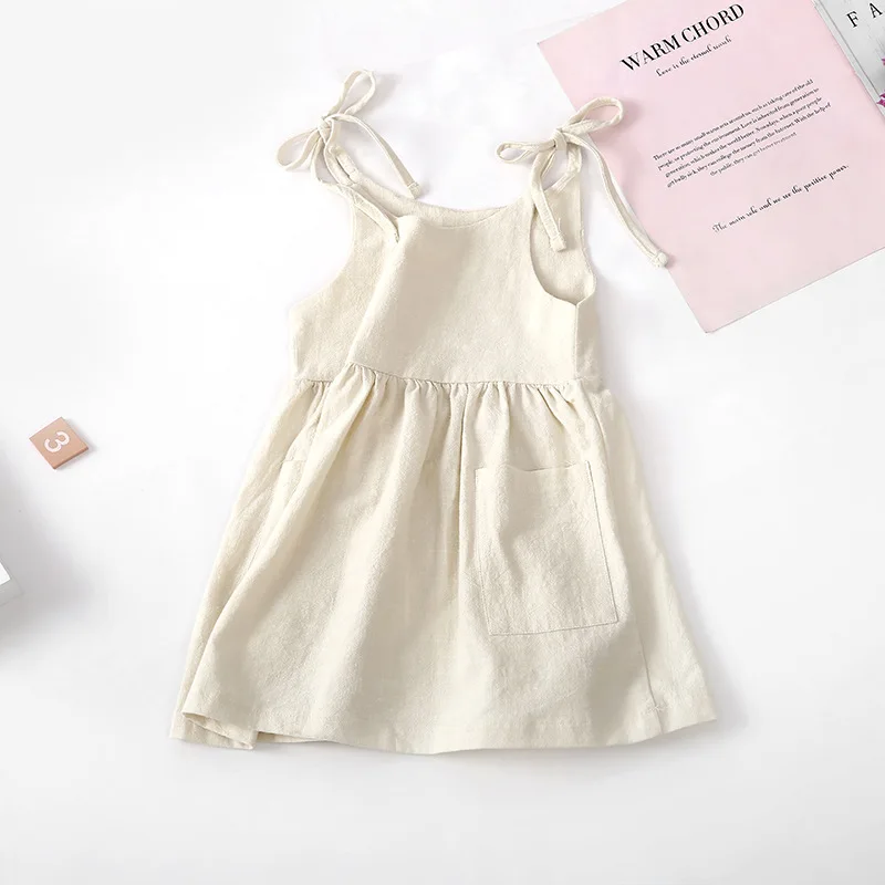 chinese dress ladies Summer Dreaming Linen Wrap Dress – littleclothingco main image 0
