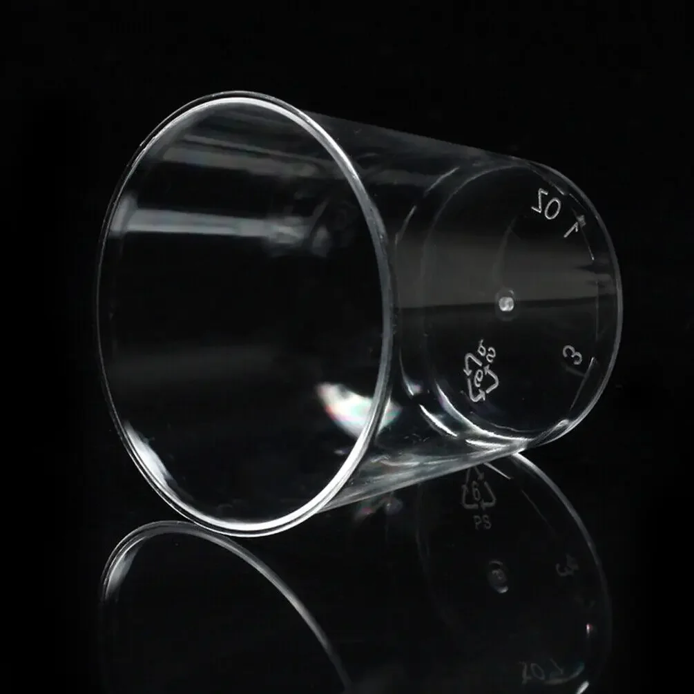 Plastic Jelly Cup 35ml 50 X Clear Disposable Shot Tumbler Holder