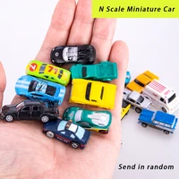 5pcs 1:150 N Scale Miniature Car ABS and alloy Vehicle Toys Architecture Building Layout For Children Birthday Gifts Collection 1
