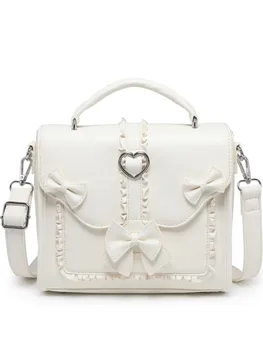 Bow Love Heart Tote Bag Square Sac Femme Spalla Crossbady Bolsos De Mujer Borse a mano Bolso classiche originali per donna