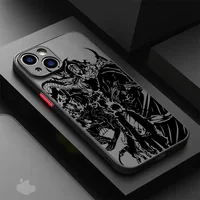 Anime S-Solo Nivelazioni Cassa Del Telefono Per iPhone 16 15 14 13 12 11 Mini Pro Max X XR XSMax 7 8 Plus Opaco Trasparente Della Copertura Posteriore 9