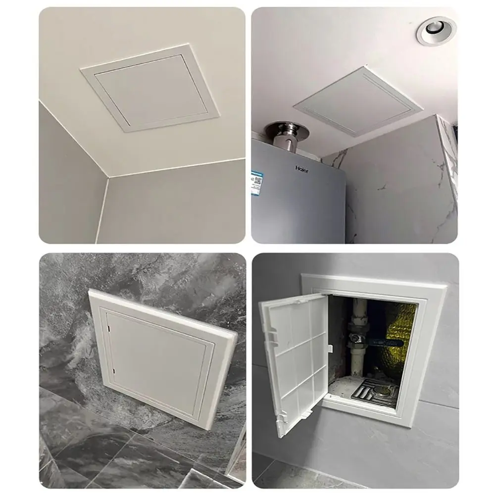 Access Panel Door Latch White Access Panel Door Plastic Removable Inspection Hole Hinged Access Hatch Doors Wall Ceiling