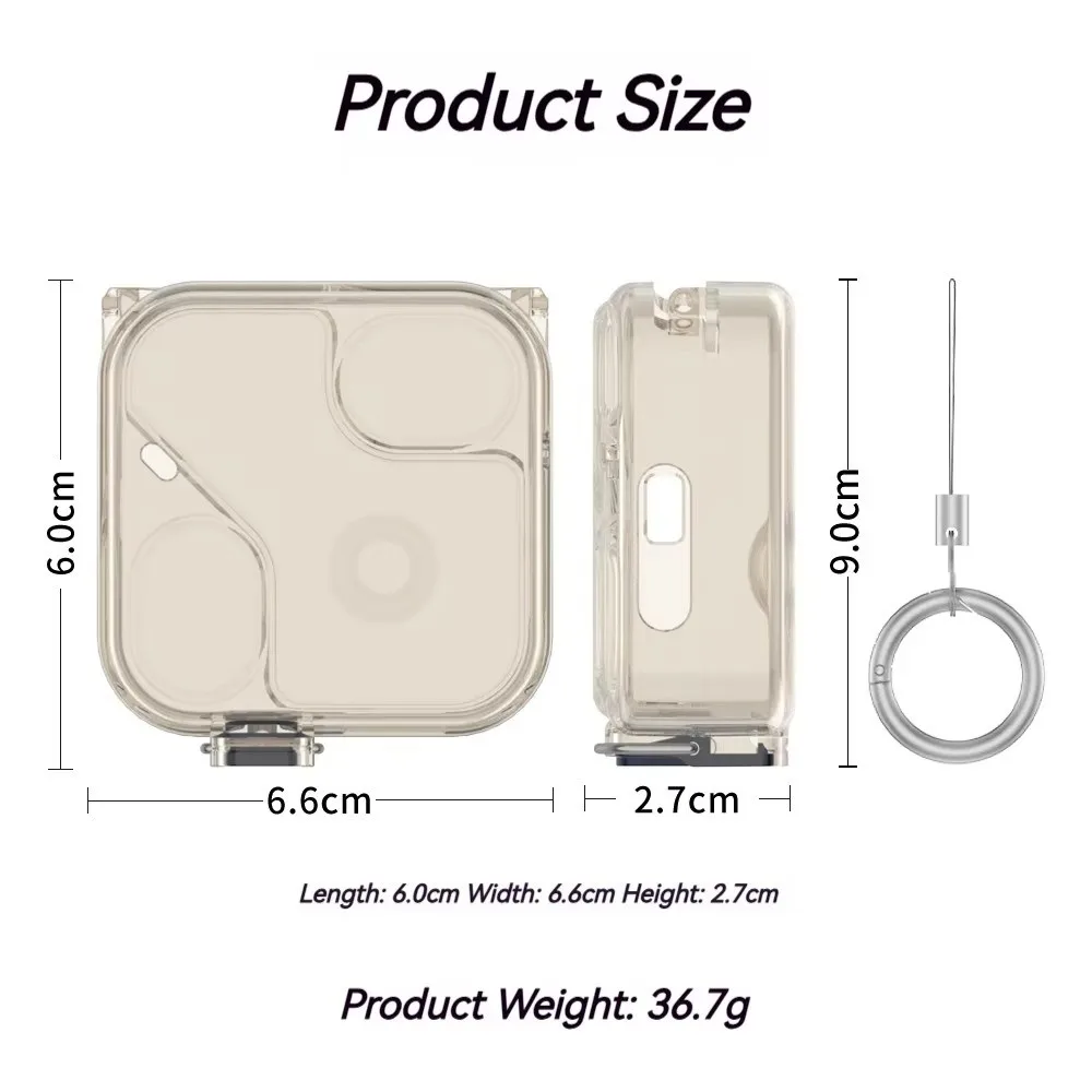 Transparent Shockproof Earphone Protective Case with Switch Locking Design