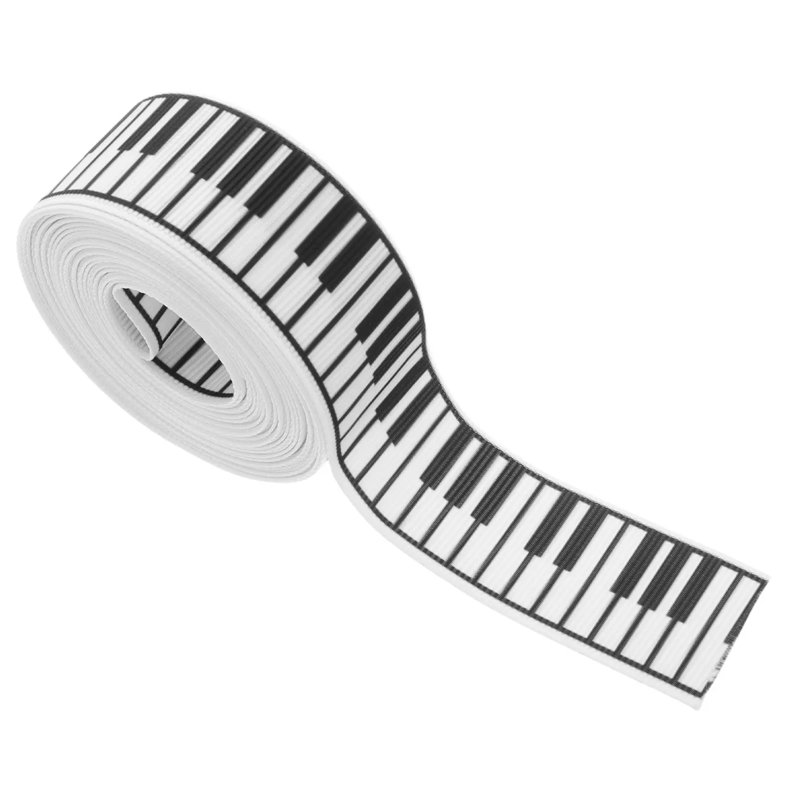 1 rotolo di nastro musicale per pianoforte, nastro stampato bianco e nero per confezioni regalo, decorazioni per feste, nastri per confezioni