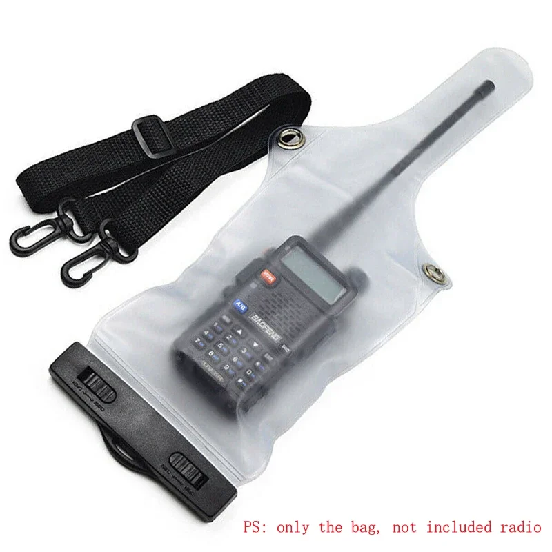 PVC Waterproof Pouch Bag Dustproof Case Protector Cover Holder For Universal Baofeng Kenwood Motorola ICOM Radio Walkie Talkie walkie talkie waterproof bag for baofeng walkie talkie uv5r uv82 bf888s walkie talkie two way radios full protector cover holder