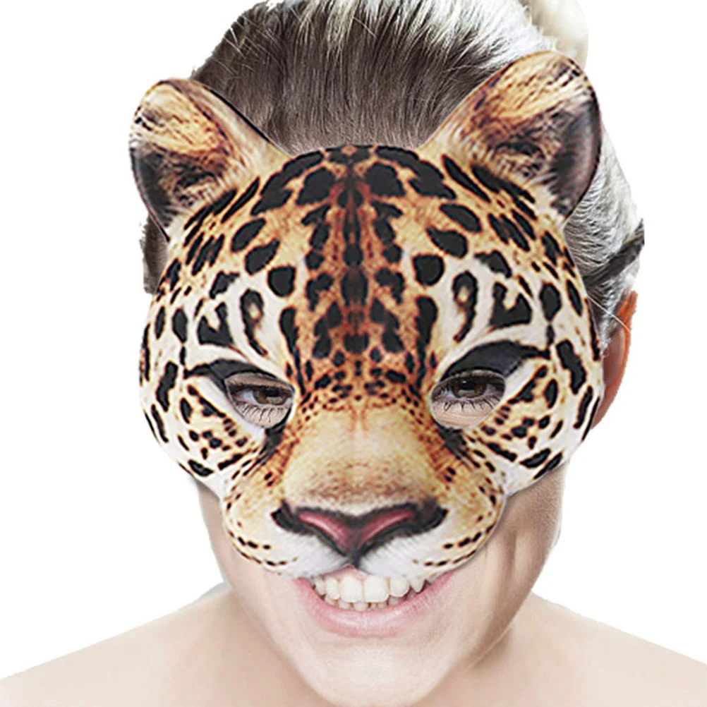 

Leopard Animal Mask Ornament Carnival Party Mask Prop Masquerade Party Leopard Mask for Bar Ball Halloween