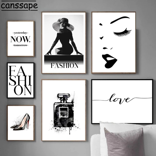 Fashion Wall Art, Black and White, Luxury Print, Vintage Pos - Inspire  Uplift