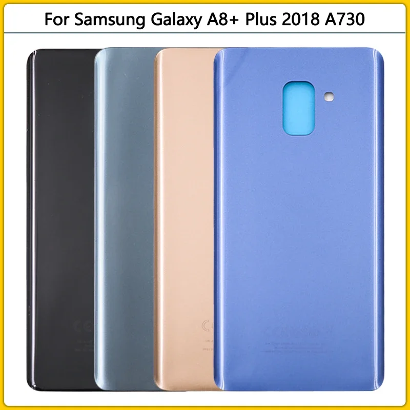 

10PCS For Galaxy A8 Plus 2018 A8+ A730 A730DS A730F Battery Back Cover Rear Door 3D Glass Panel Housing Case Replace