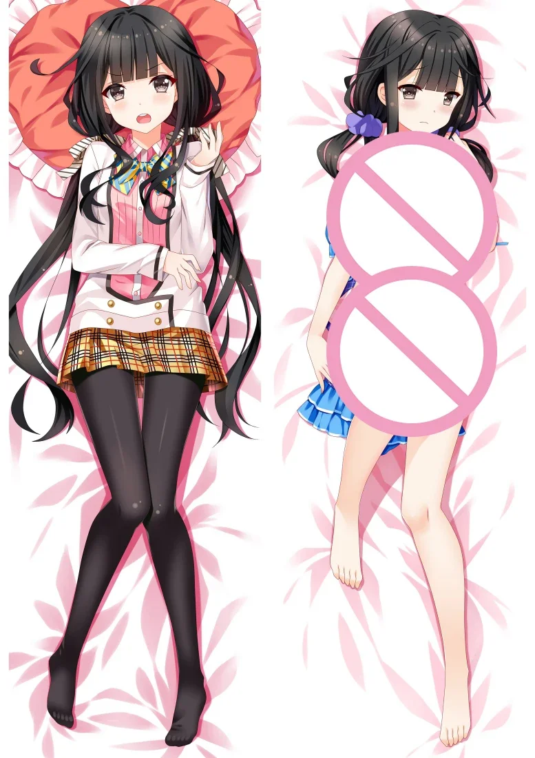 

60*180cm Revenge Pillow Case Adagaki Aki Fujinomiya Neko Dakimakura Hugging Body Pillowcase Peachskin Customize Pillows