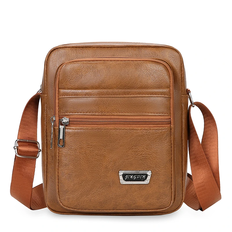 حقيبة كتف من الجلد الصناعي بسعة كبيرة متعددة الوظا...