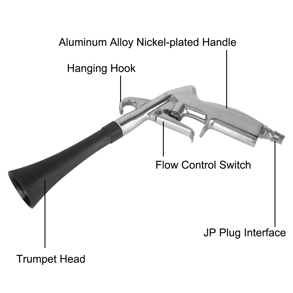 High Pressure Gun Dust Blowing 0.4Mpa-10Mpa Car Wash Gun Dry Cleaning Interior Detailing Cleaning Tools Tornador Air Blow 6
