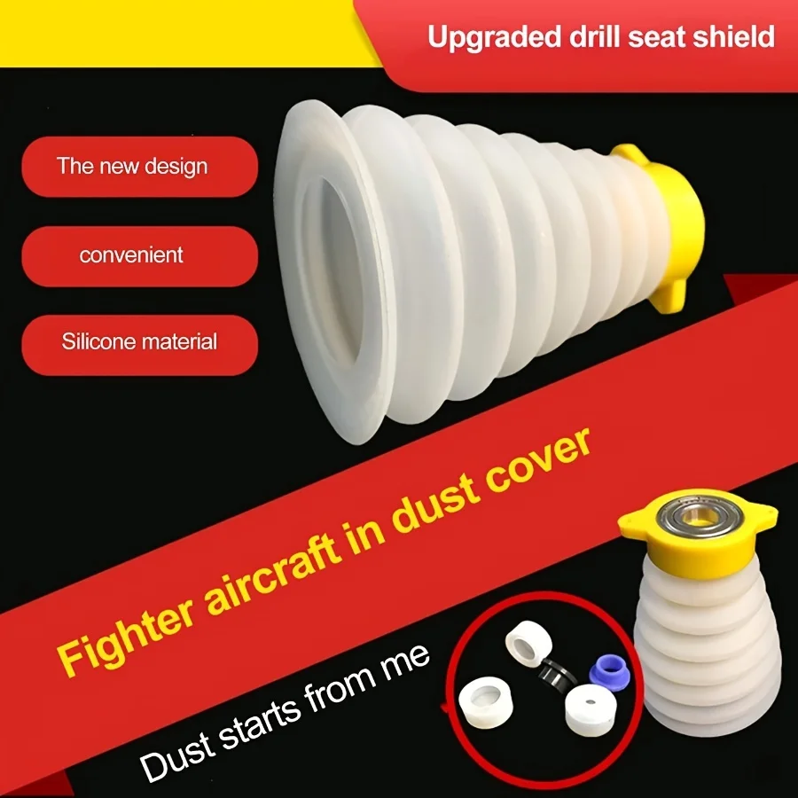 Drill Dust Cover Collector Scalable Rubber Dustproof Dust Bowl Device Power Tool Utility Accessories for Electric Hammer