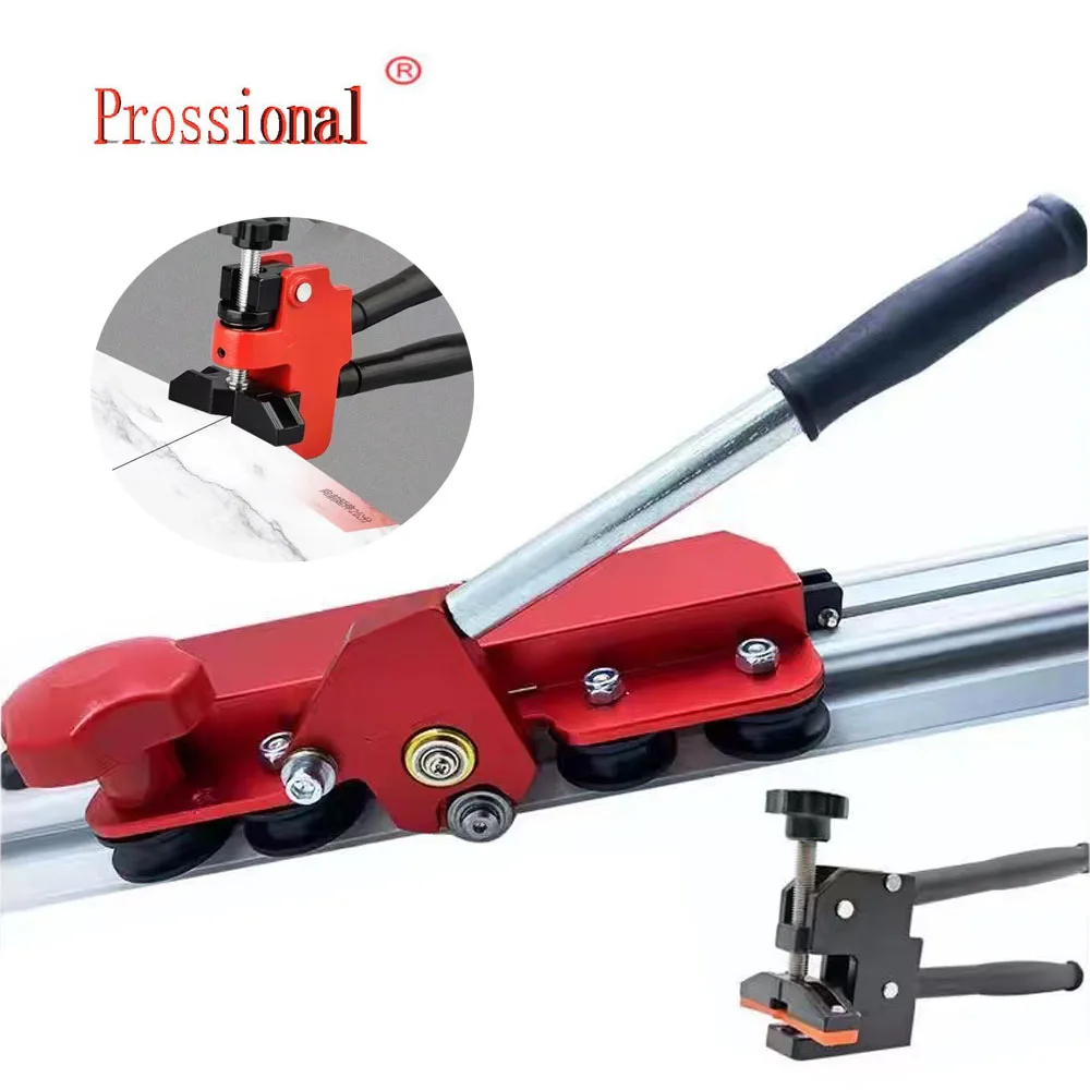 Manual Tile Cutter For Large Format Tiles - 71 Inch Ceramic Cutter With Suction Cups