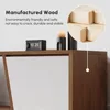 Extendable TV Stand with 3 Drawers Minimalist Rectangle Entertainment Center Walnut TV Console Table Up to 110" 5