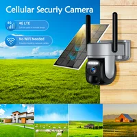 Caméra solaire SZSINOCAM EU 4G avec carte SIM, 3MP, détection humaine PIR, batterie rechargeable intégrée, caméra IP de surveillance 2