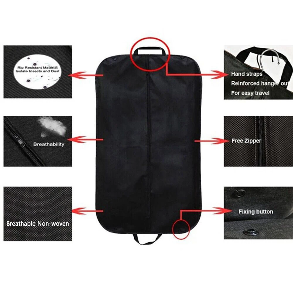 Dustproof Clothing Covers Western Suit Dust Cover Coat Storage Bag Wreath Letter Protector Hanging Garment Bags Closet Organizer images - 6