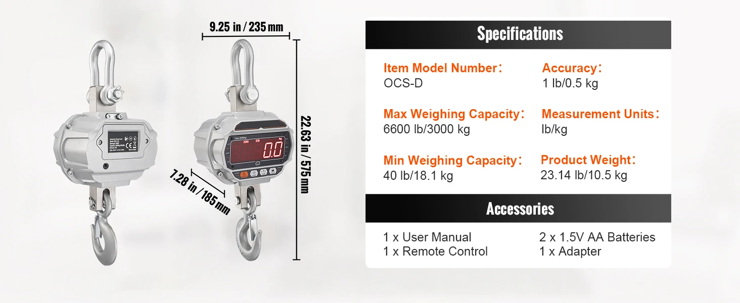 3000kg crane scale