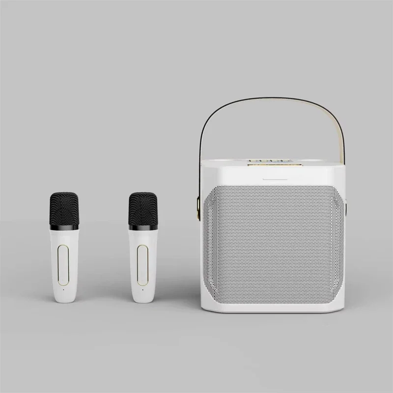 High Power Karaoke Bluetooth Speaker with Dual Microphone, 360° Stereo Surround, Waterproof, Wireless Subwoofer, Portable Boombox 6