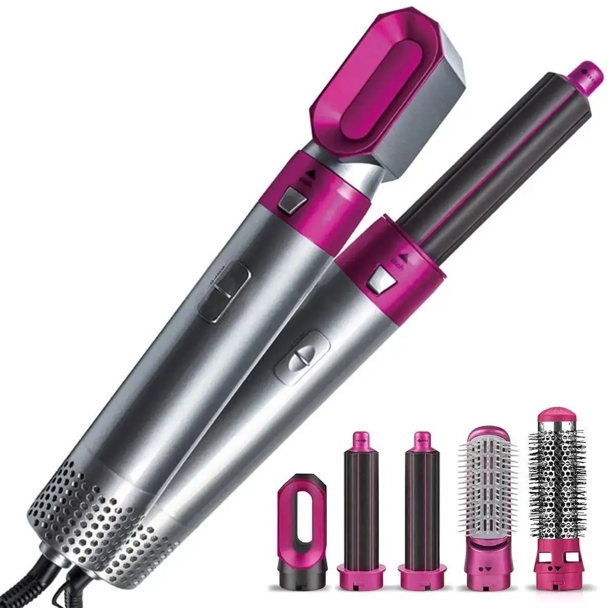 5-in1-hot Air Comb Multi-head Automatic Curling Iron, Hair Dryer, Straight Hair Comb, Cross-border Hair Dryer, Curling Iron. 5