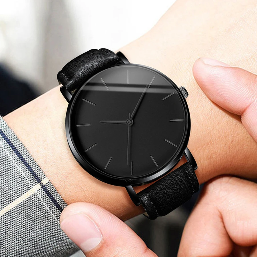 3PCS/Set Fashion Mens Sports Watches Man Business Quartz Wristwatch Luxury Leather Bracelet Men Casual Clock Watch 2