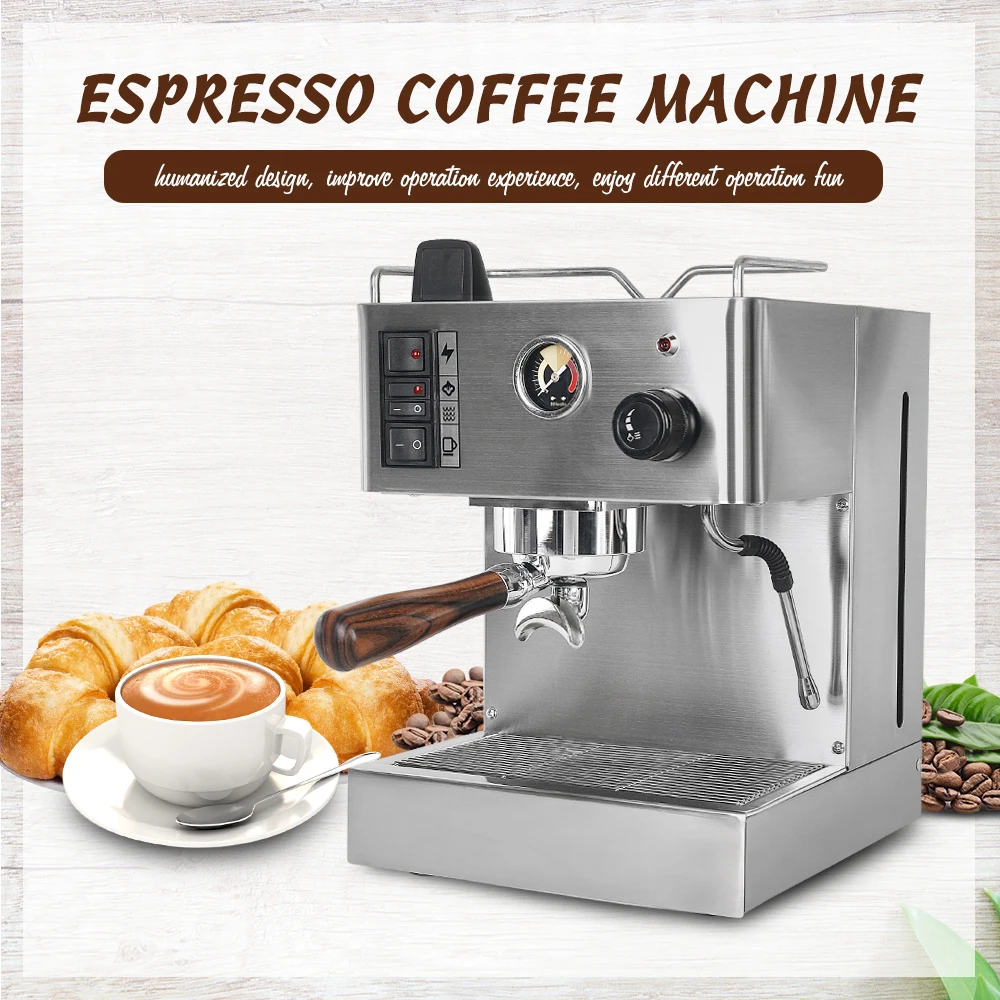 ITOP 9~15 Bar Espresso Coffee Maker Machine 58mm Portafilter Semi-automatic Espresso Coffee Machine 3.5L Water Tank 220V-240V automatic coffee machine