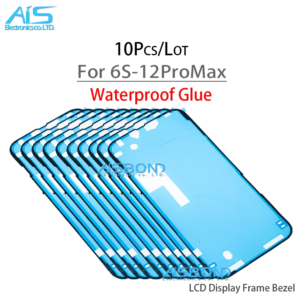 LCD Display Frame Bezel Waterproof Seal Tape Glue Adhesive Sticker 10Pcs For iPhone 15 14 13 12 11 Pro Max Plus Mini X Xs XR 7 8
