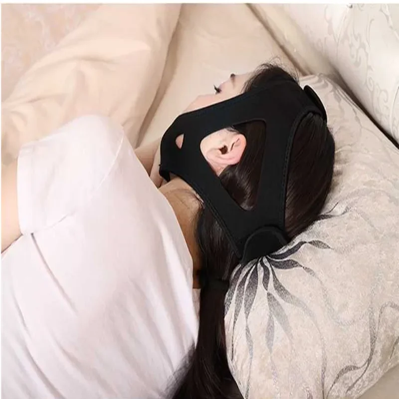 Anti Snoring Chin Strap Diving Material V-face Adjustable Chin Strap For Sleep Apnea