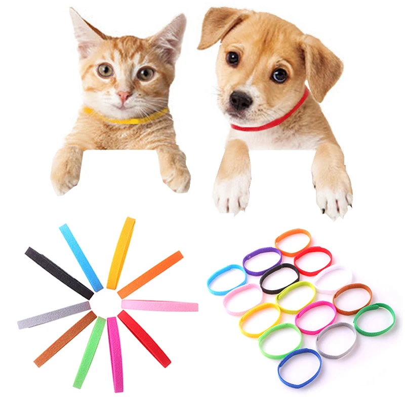 

15Pcs/lot Pet Collars Puppy Kitten Identification Collar Pets Whelping ID Collar Bands Distinguish For Small Dog Cat Pet Supply