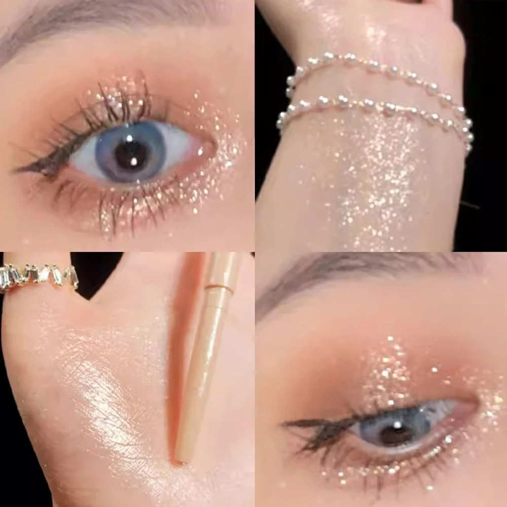 Shiny Chameleon Eyeliner Pencil Green Gold Purple Glitter Eye Shadow Lying Silkworm Pen Waterproof Beauty Cosmetics Women Makeup eyeliner pencil,eyeshadow pen,eyeshadow eyeliner