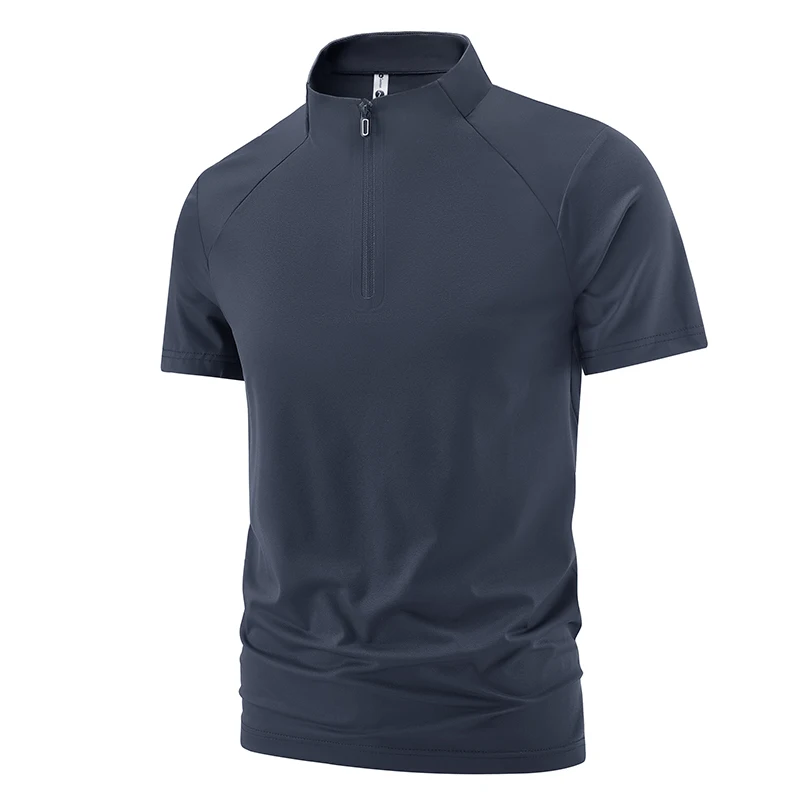 Big&Tall Herren Schnelltrocknendes Eisseide T-Shirt Übergröße Sommer Atmungsaktives Stretch-Sportshirt Einfarbiges Sport-T-Shirt 6XL 7XL 8XL – Detail 18