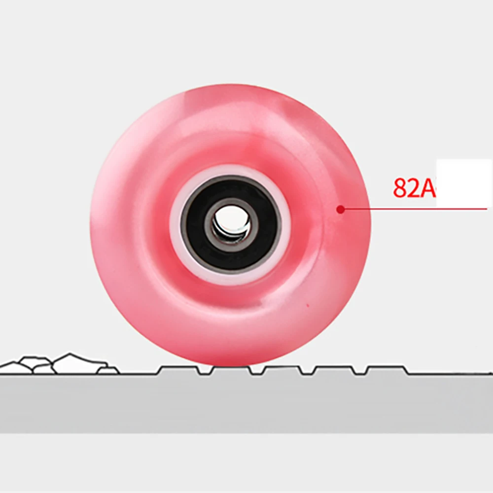 58*32mm 프리라인 스케이트 휠 LED 82A 롤러 스케이트 발광 휠 608 베어링 포함 라이트업 휠 PU 발광 휠 4개