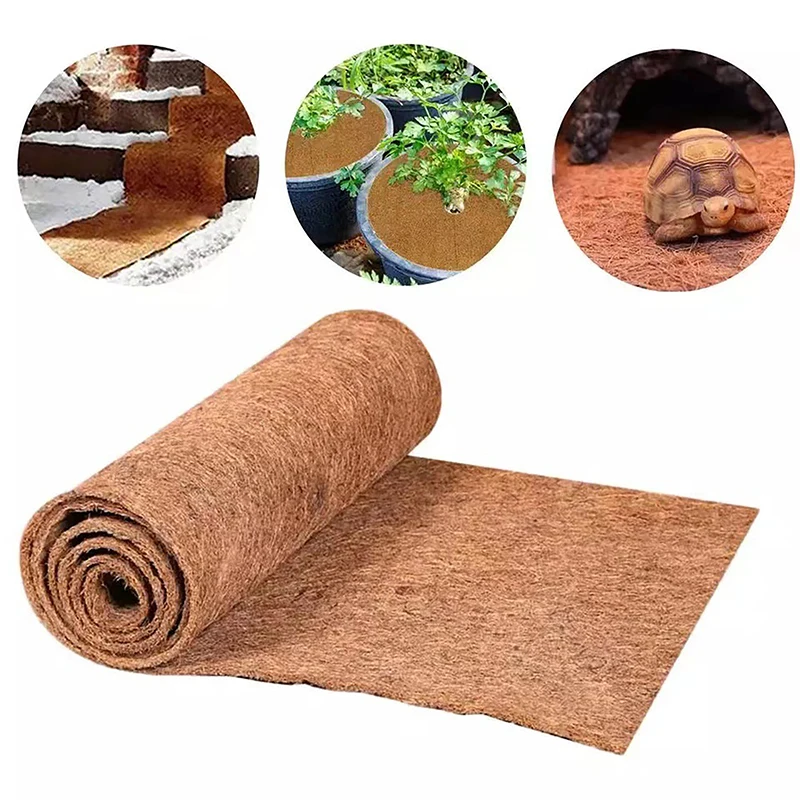 

1pc 20/25x100cm Coconut Palm Mat Natural Coco Liner Sheet Non-slip For Planters Garden Plant Mat Coco Palm Roll Coconut Carpet