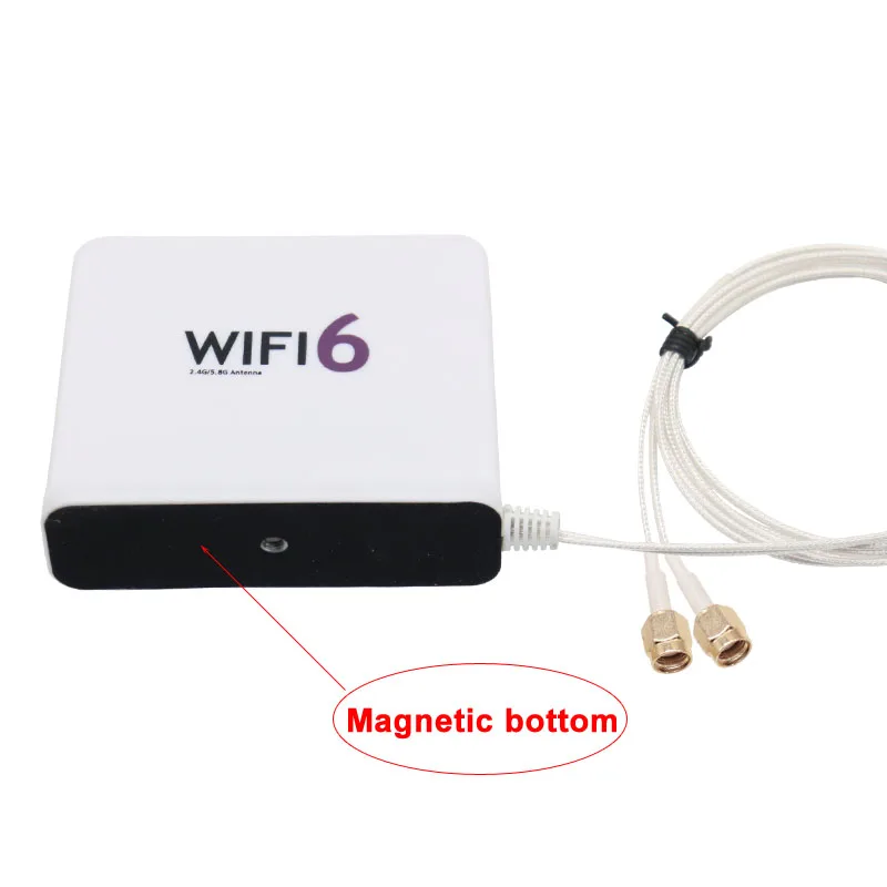 Dual-Cable 2*2 WiFi6 Antenna 2.4G 5.8G DualBand Amplifier 8dBi WiFi Signal Booster Omni Aerial for Network Card Router Modem TS9