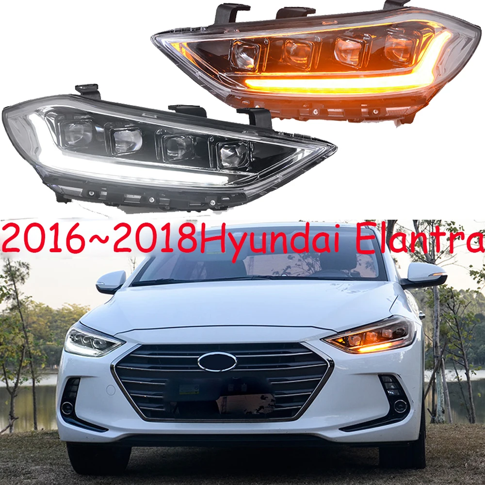 

Автомобильный бампер фары для HUNDAI Elantra светильник Elantra MD Avante все в светодиодный 2016 ~ 2020 DRL Автомобильные аксессуары Фары Elantra фары