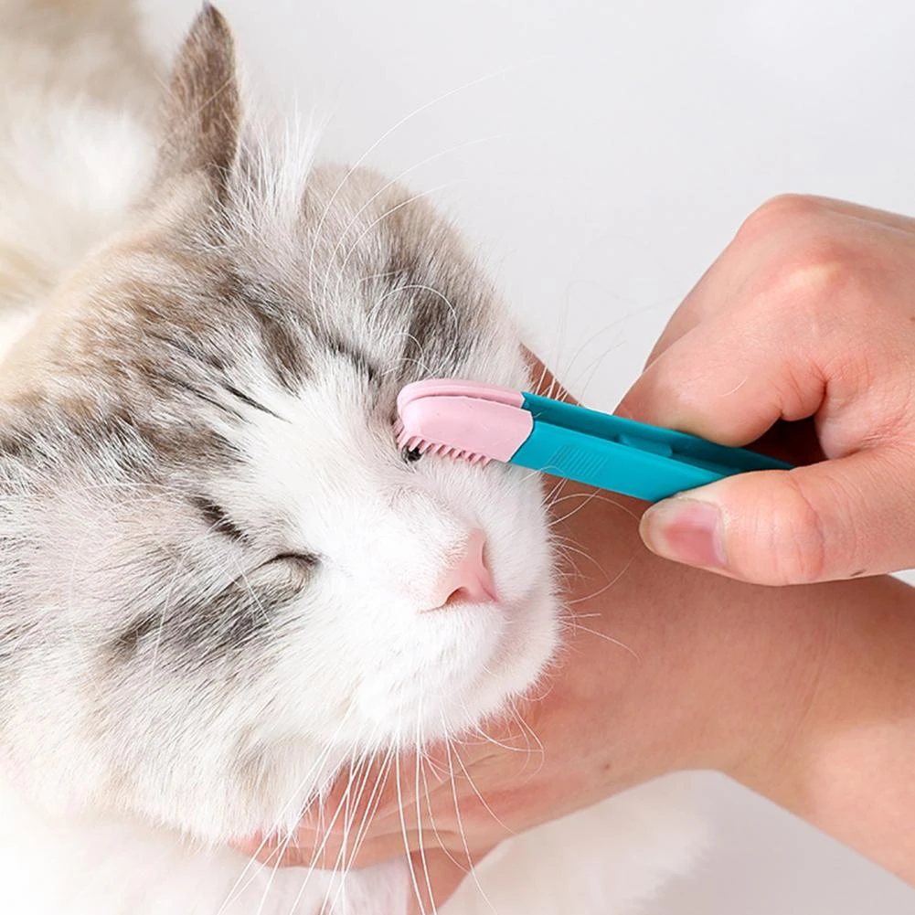 Ecofriendly Kitten Eye Rub Handheld Cat Eye Wipe Rub Eyes Poo Brush