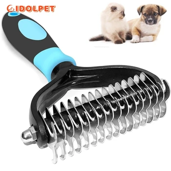 Professional Pet Grooming Brush 2-Sided Dog Comb Cat Brush Rake Puppy Grooming Tools Undercoat Spaying Flying Hair 1