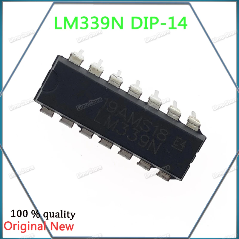 10pcs/lot! Lm339n Lm339 Dip-14 339n 339 Quad Comparator Ic Chip ...